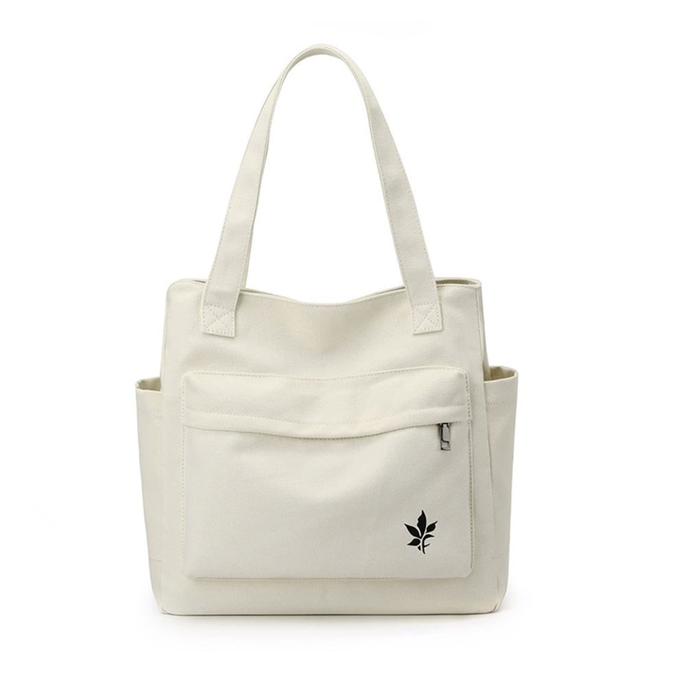 Handbag Canvas Shoulder Bag Casual Tote Purse Multi-Pockets Top Handle :3